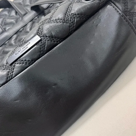 Kurt Geiger Black Quilted Backpack - Picture 9 of 10